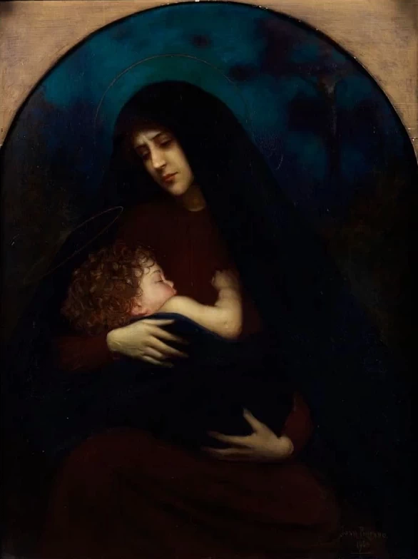 La giovane donna con il bambino